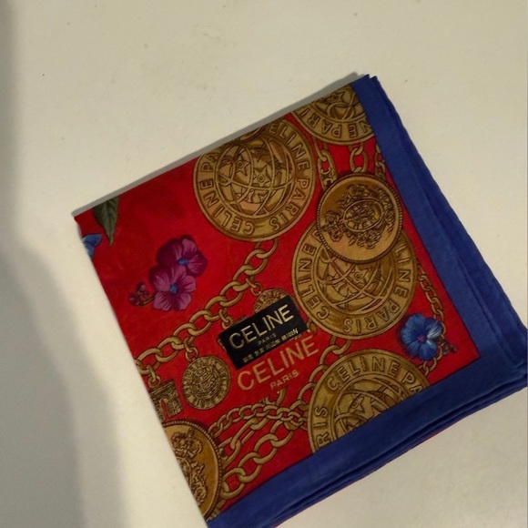 Celine Paris Multicolor Silk Scarf - Picture 2 of 4
